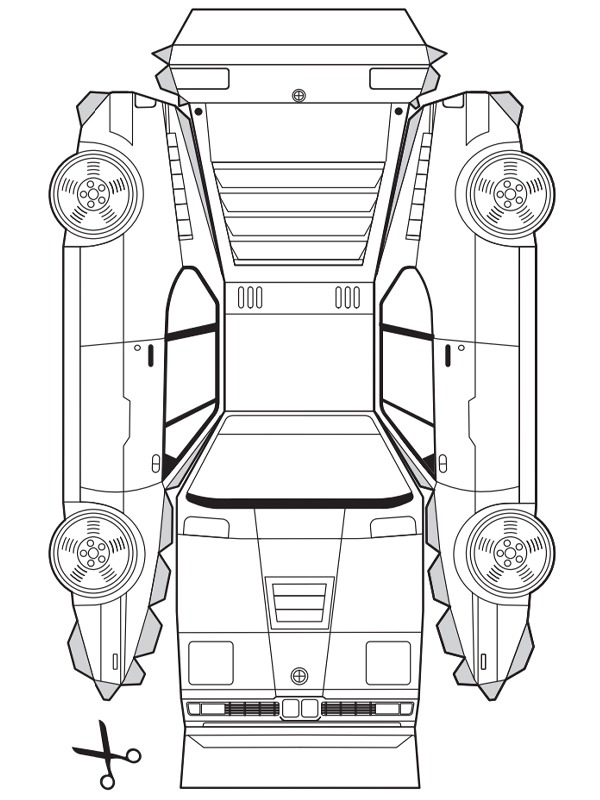 Building sheet BMW M1 Coloring page