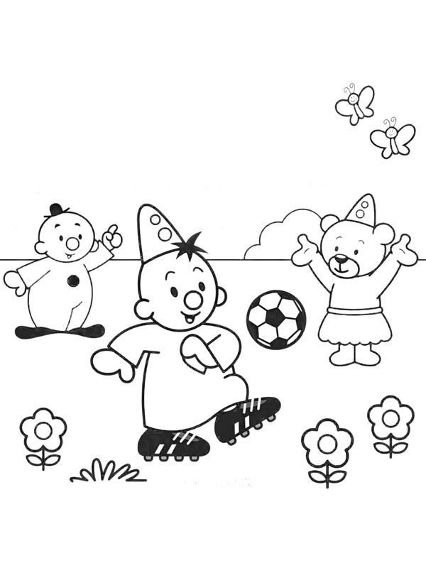 Bumba plays soccer Coloring page