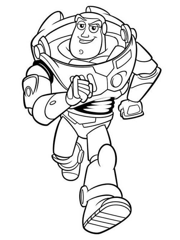 Buzz Lightyear walks Coloring page