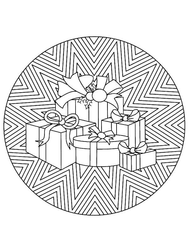 Gifts Mandala Coloring page