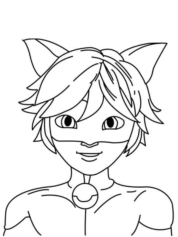 Cat Noir Miraculous Coloring page