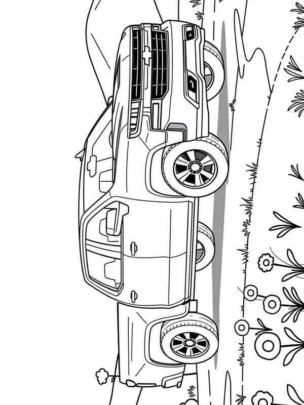 Chevrolet Silverado 1500 1999 Coloring page