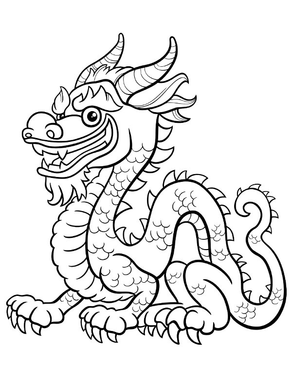 Chinese dragon Coloring page