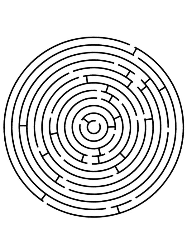 Circle Maze Coloring page