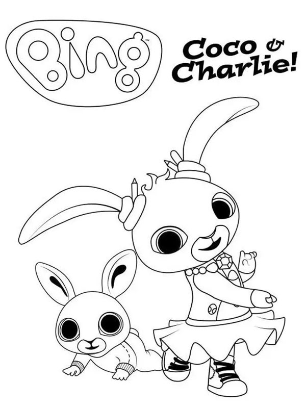 Coco and Charlie Coloring page