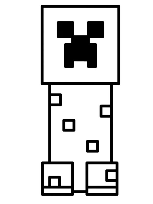 Creeper Minecraft Coloring page