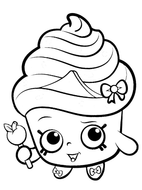 Cupcake Queen Shopkins Coloring page