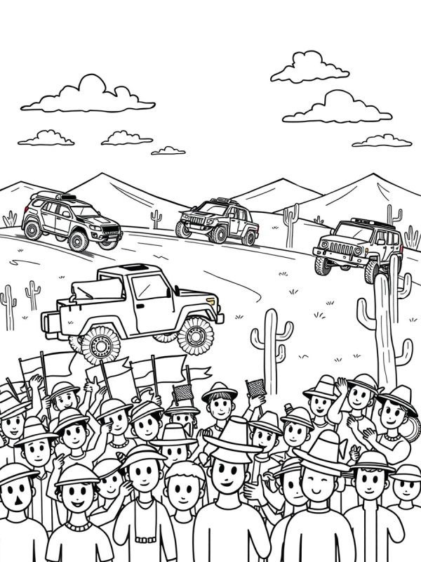 Dakar Rally Coloring page