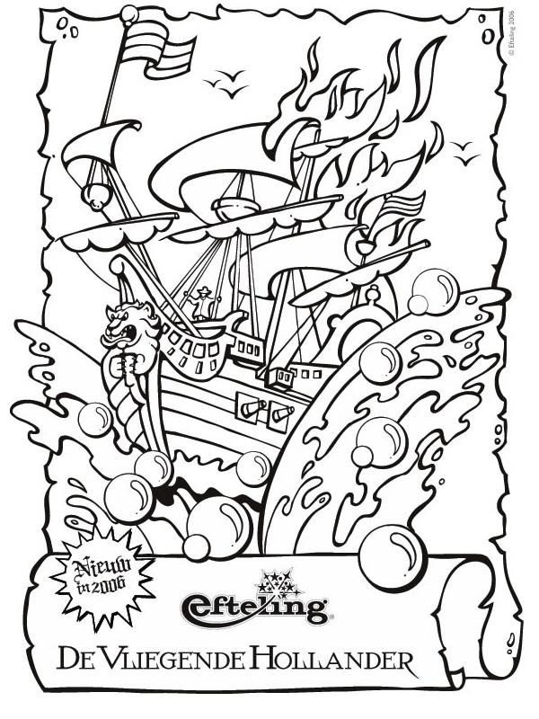 De Vliegende Hollander (Efteling) Coloring page