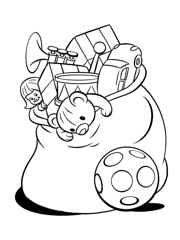 St Nicholas' sack of presents Coloring page