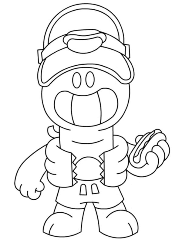 Doug Brawl Stars Coloring page