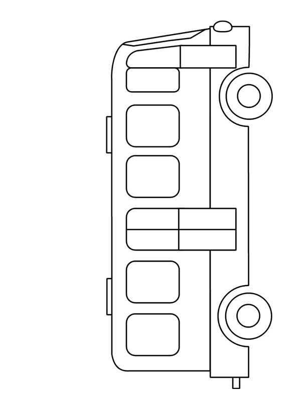 Simple bus Coloring page