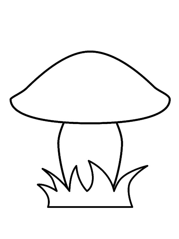 Simple mushroom Coloring page