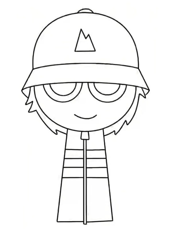 El Cool P (Incredibox Sprunki) Coloring page