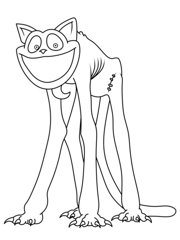 Scary Catnap Coloring Page - Funny Coloring Pages