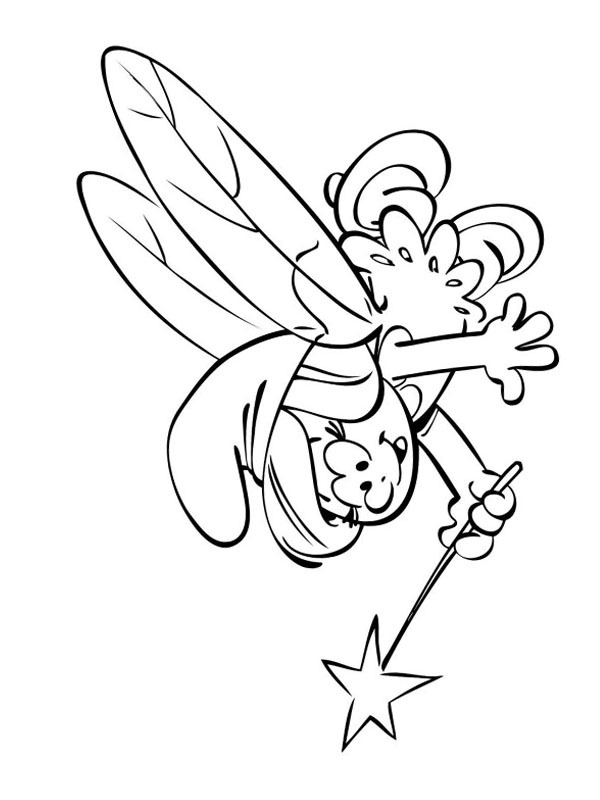 Fairy Smurfette Coloring page