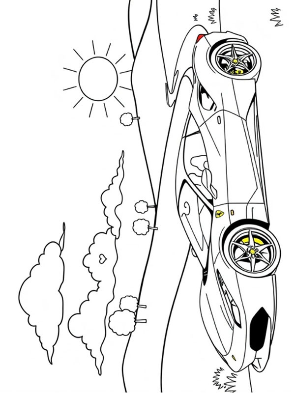 Ferrari 488 Coloring page