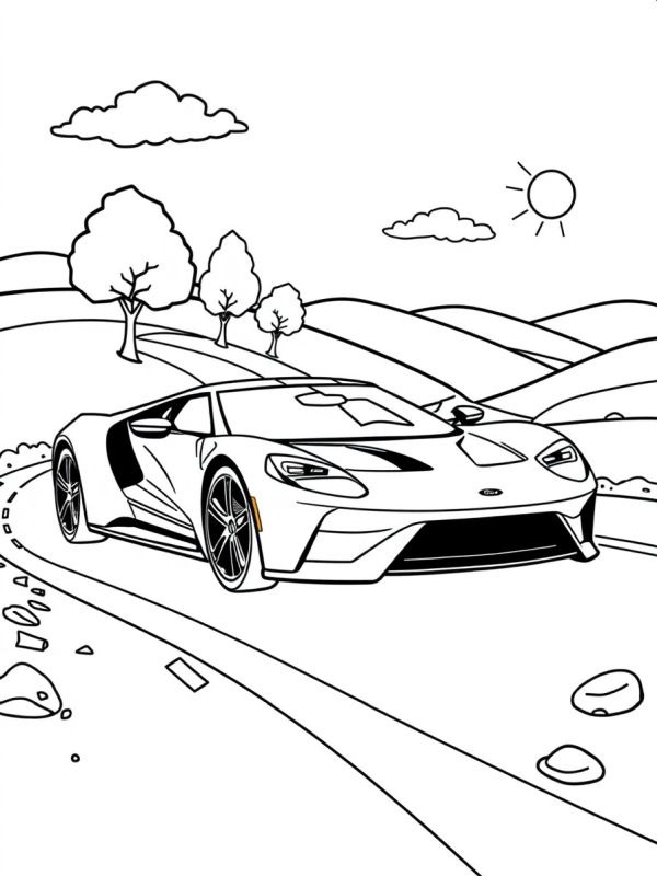 Ford GT Coloring page