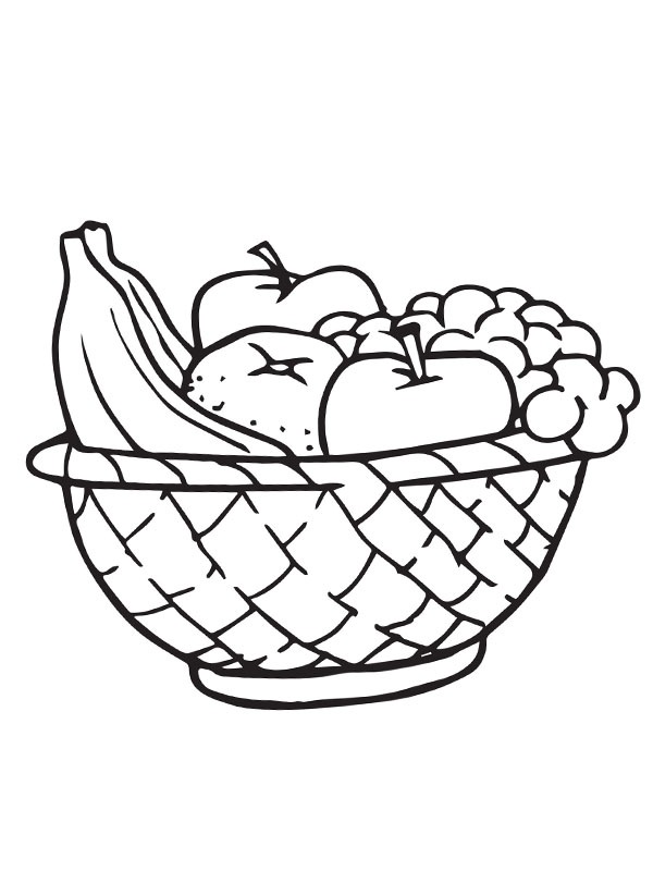 Fruit basket Coloring page