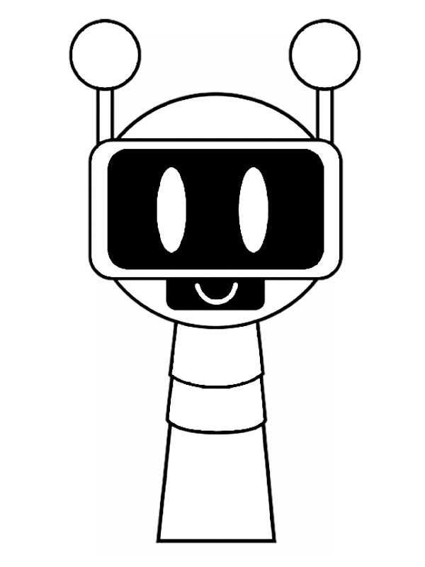 Fun Bot Coloring page