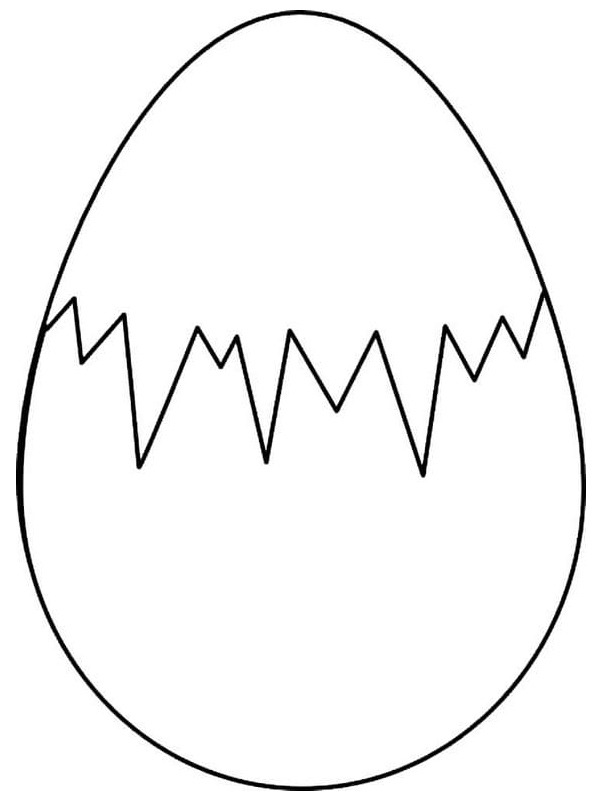 Broken egg Coloring page