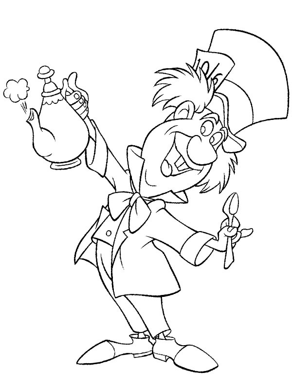 Mad Hatter Coloring page