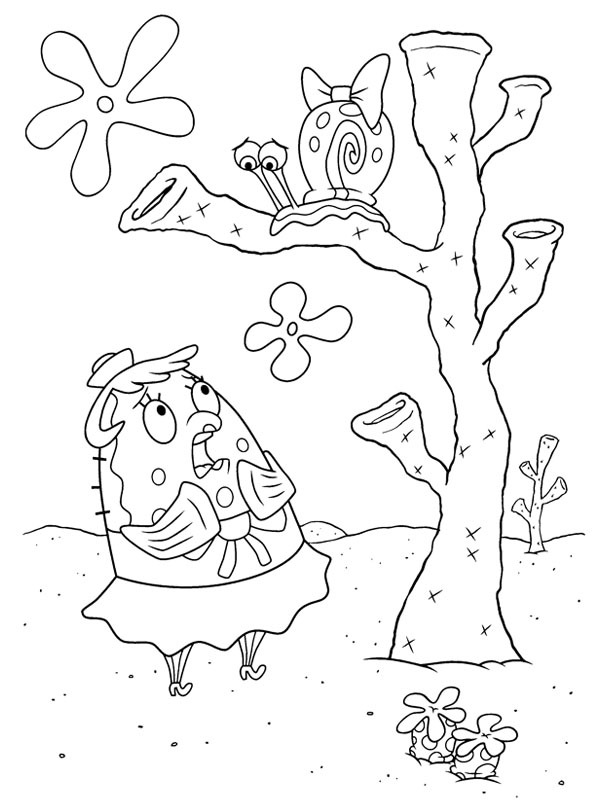 Gary the Snail and Mrs. Puff Coloring page