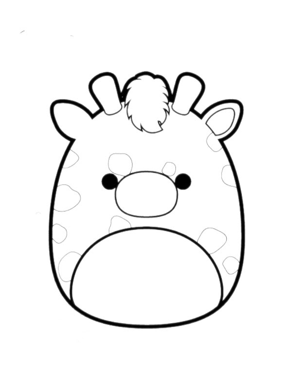 Squishmallows Giraffe Gary Coloring page