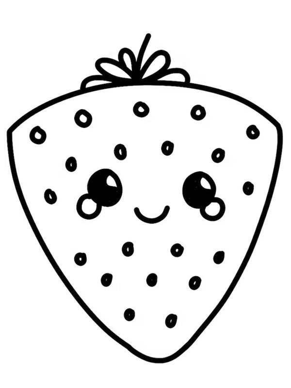 Funny Strawberry Coloring page