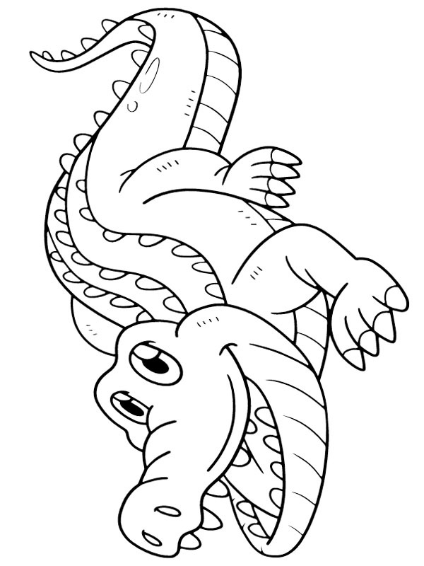 Funny crocodile Coloring page