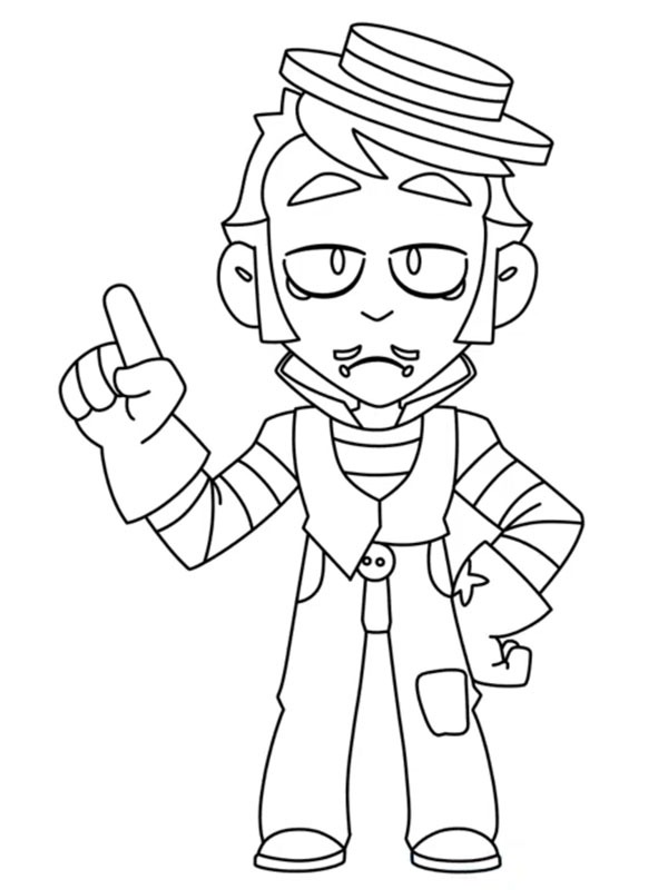 Gray Brawl Stars Coloring page