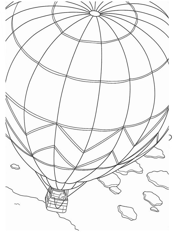 Large air balloon Coloring page