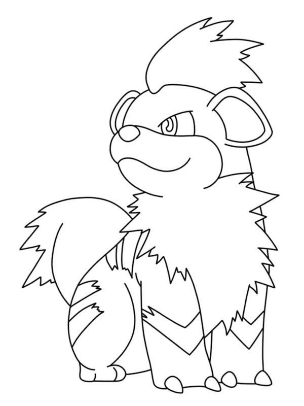 Growlithe (Pokémon) Coloring page