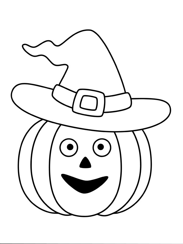 witches hat coloring page