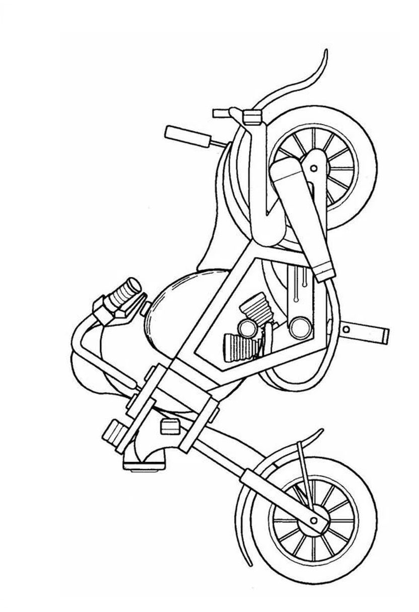 Harley Davidson motorbike Coloring page Harley Davidson motorbike Coloring page