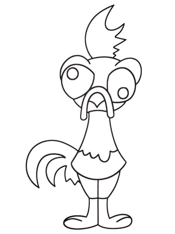 Rooster Heihei Coloring page