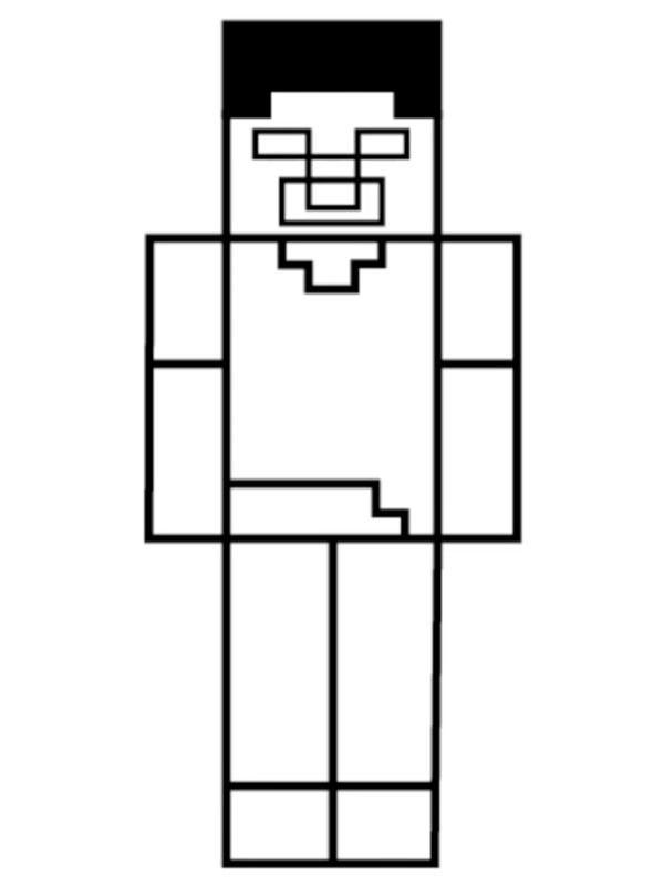 Herobrine Minecraft Coloring page