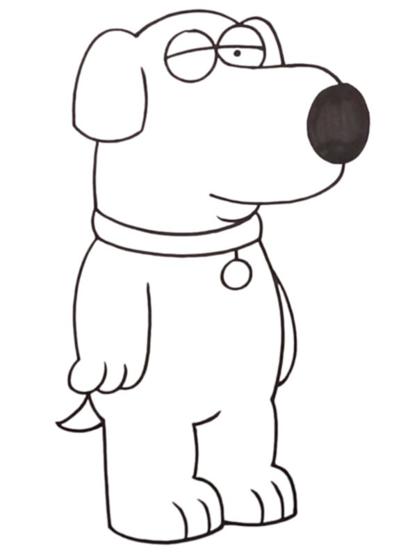 Dog Brian Griffin (Family Guy) Coloring page