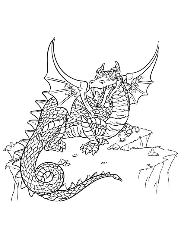 Hungarian Horntail harry potter Coloring page