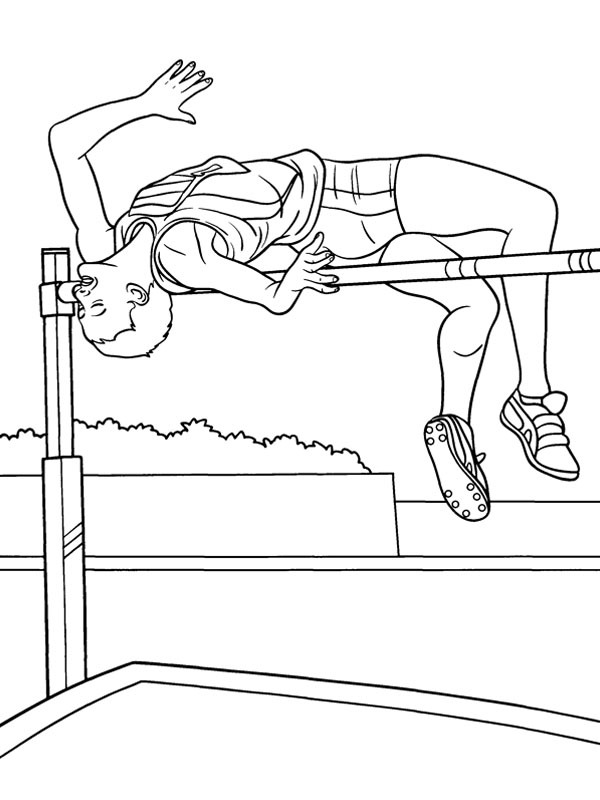 Highjumping Coloring page