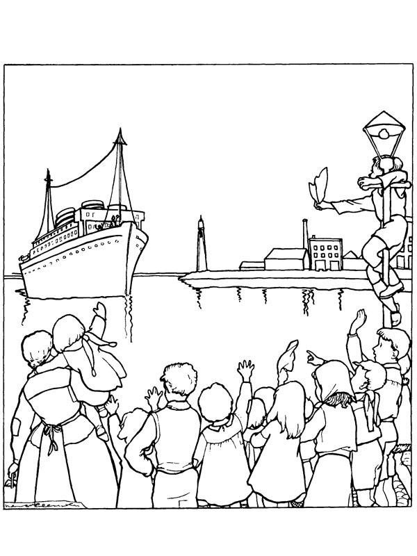 Parade of St. Nicholas Coloring page