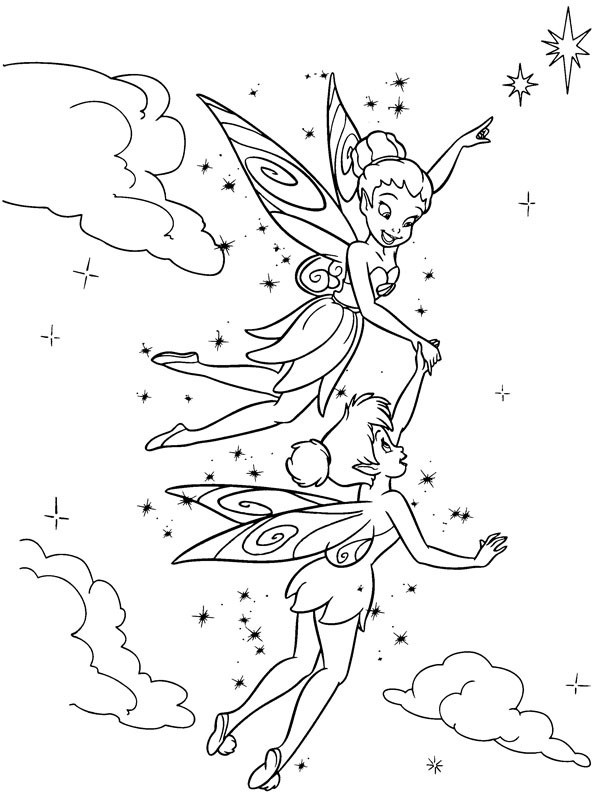 Iridessa and Tinker Bell Coloring page