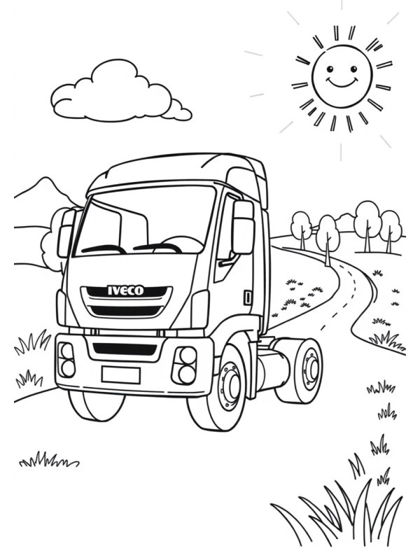 Iveco semi truck Coloring page