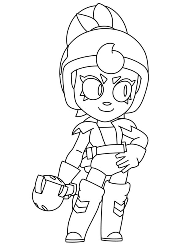 Janet Brawl Stars Coloring page