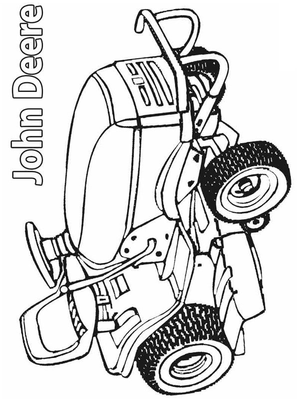 John Deere lawnmower Coloring page