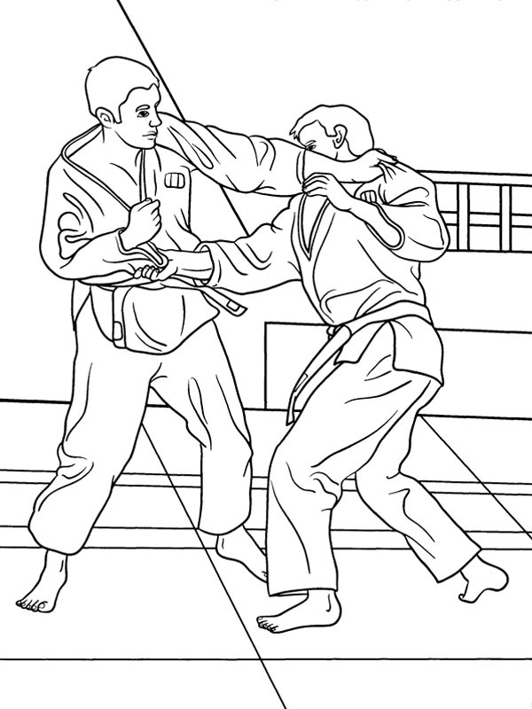 Judo Coloring page