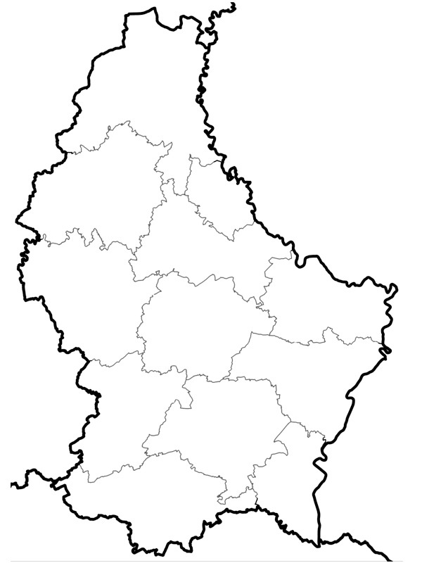 Map of Luxemburg Coloring page