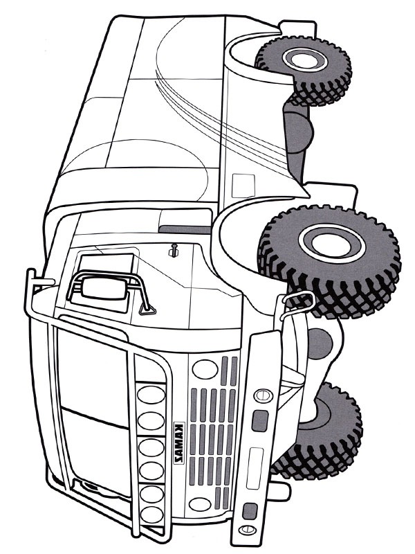 Kamaz semi truck Coloring page