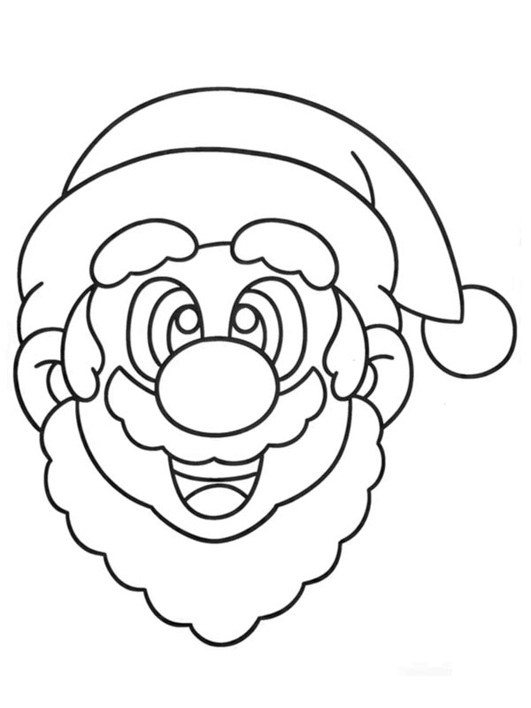 Santa Claus Mario Coloring page