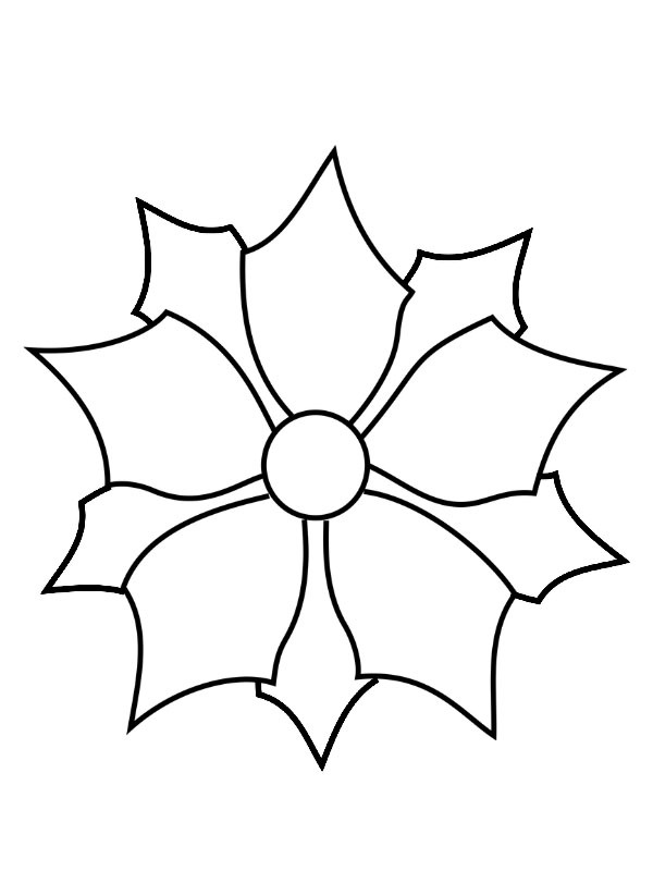 Poinsettia Coloring page